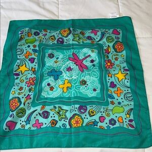 Little brownie-Colorful Butterfly and Floral Scarf.